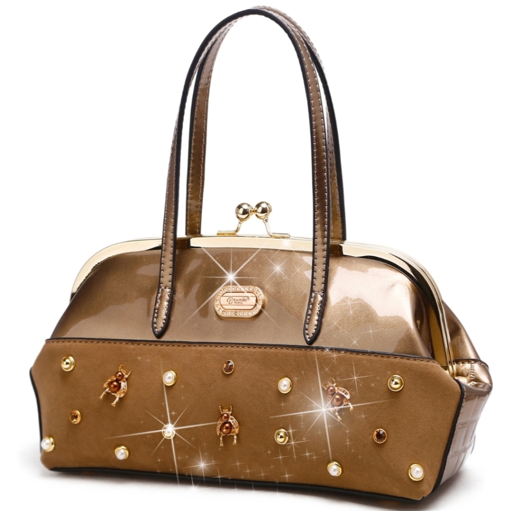 NWT Elegant Brown Designer Handbag